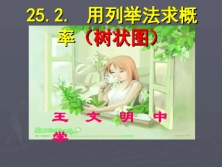 第五课时252用列举法求概率（3）树状图