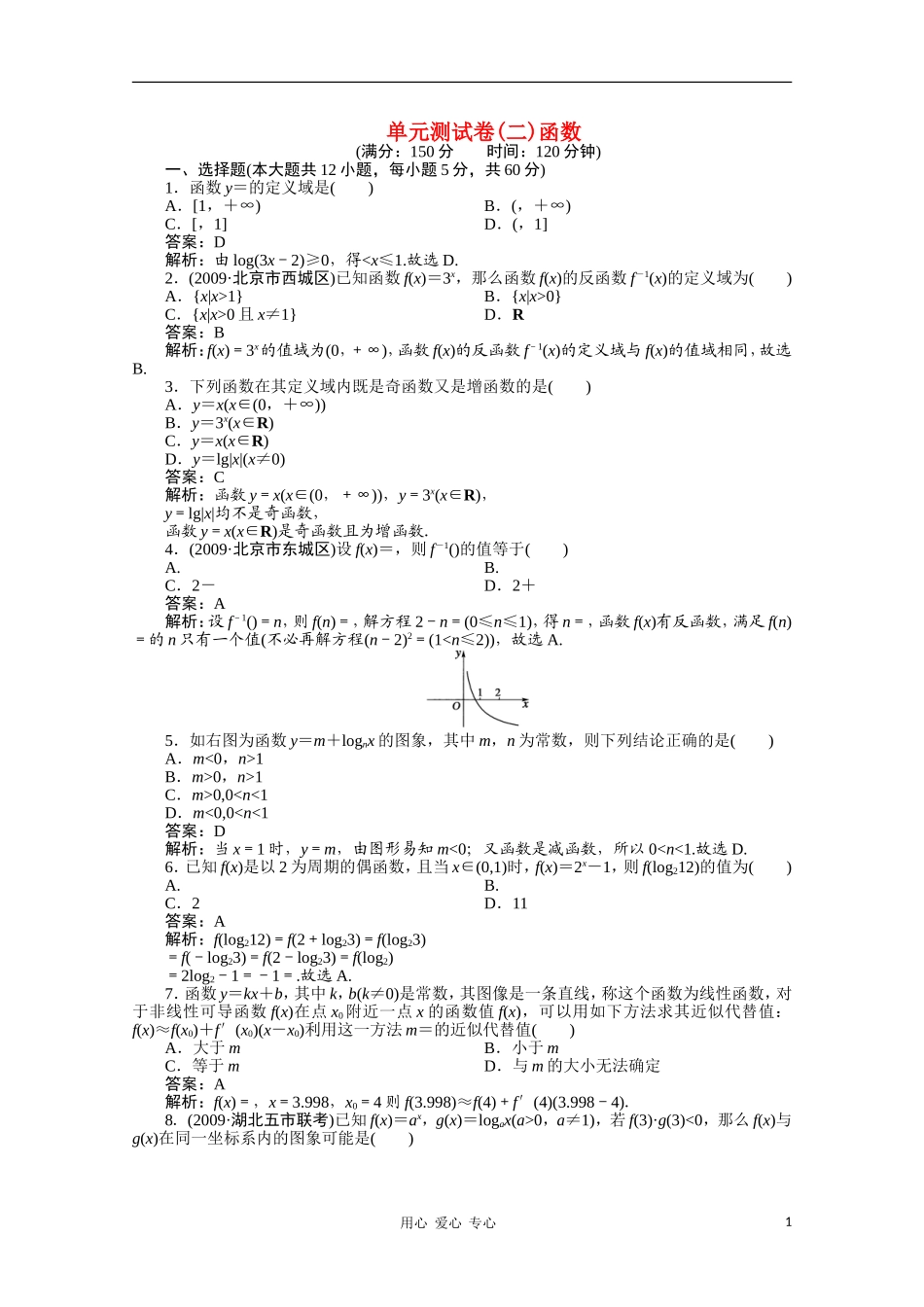 河北省高考数学 函数10同步复习 旧人教版_第1页