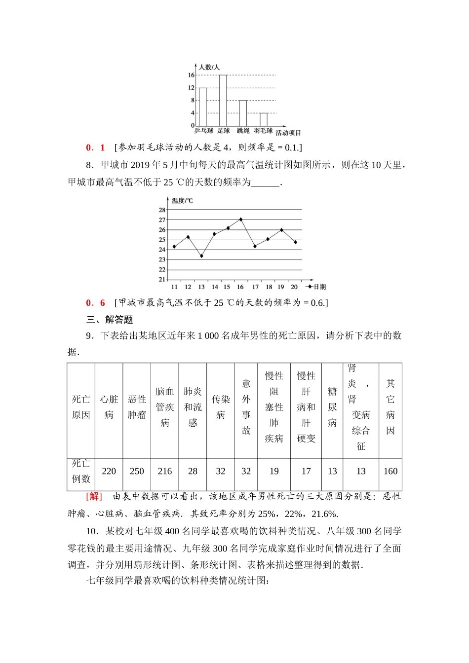 高中数学 课时分层作业36 从频数到频率（含解析）北师大版必修第一册-北师大版高一第一册数学试题_第3页