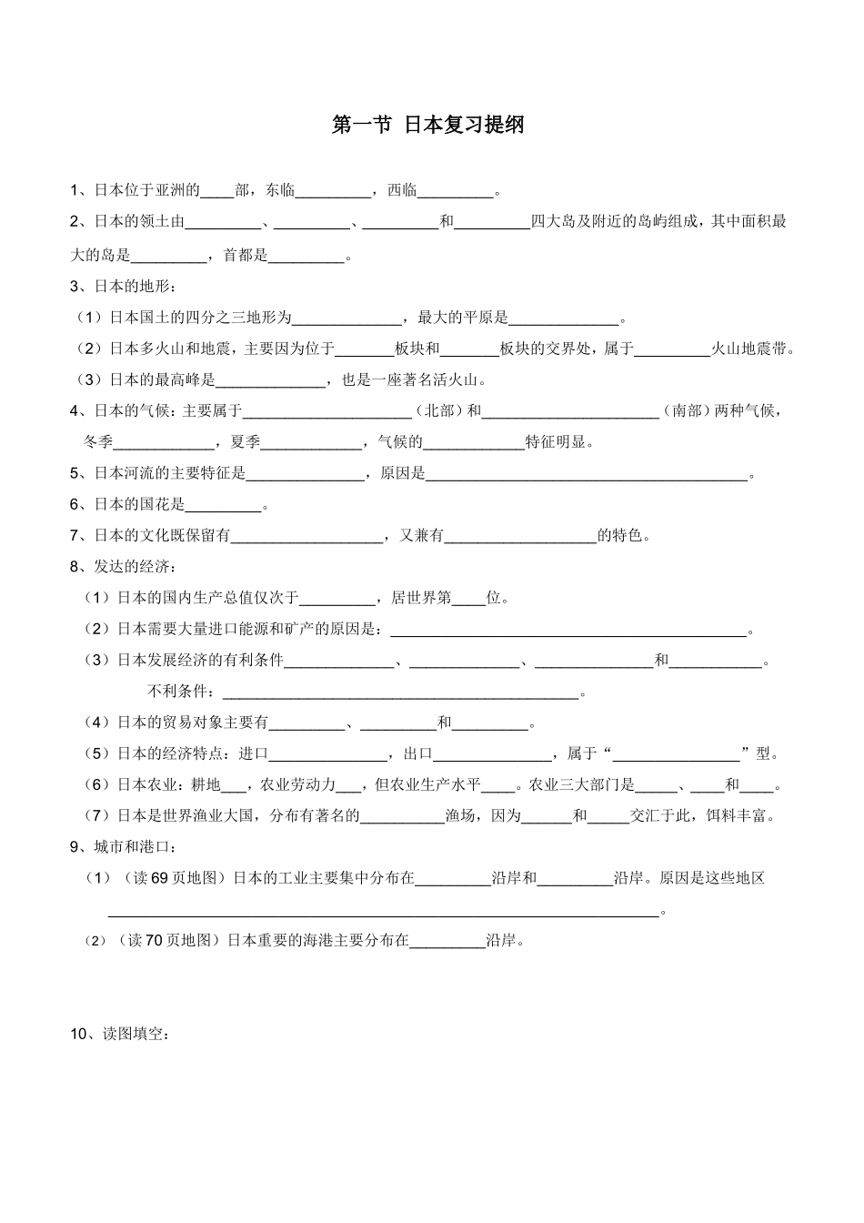 日本复习提纲_第1页