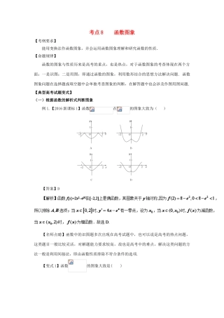 高考数学 考点08 函数图象试题解读与变式-人教版高三全册数学试题