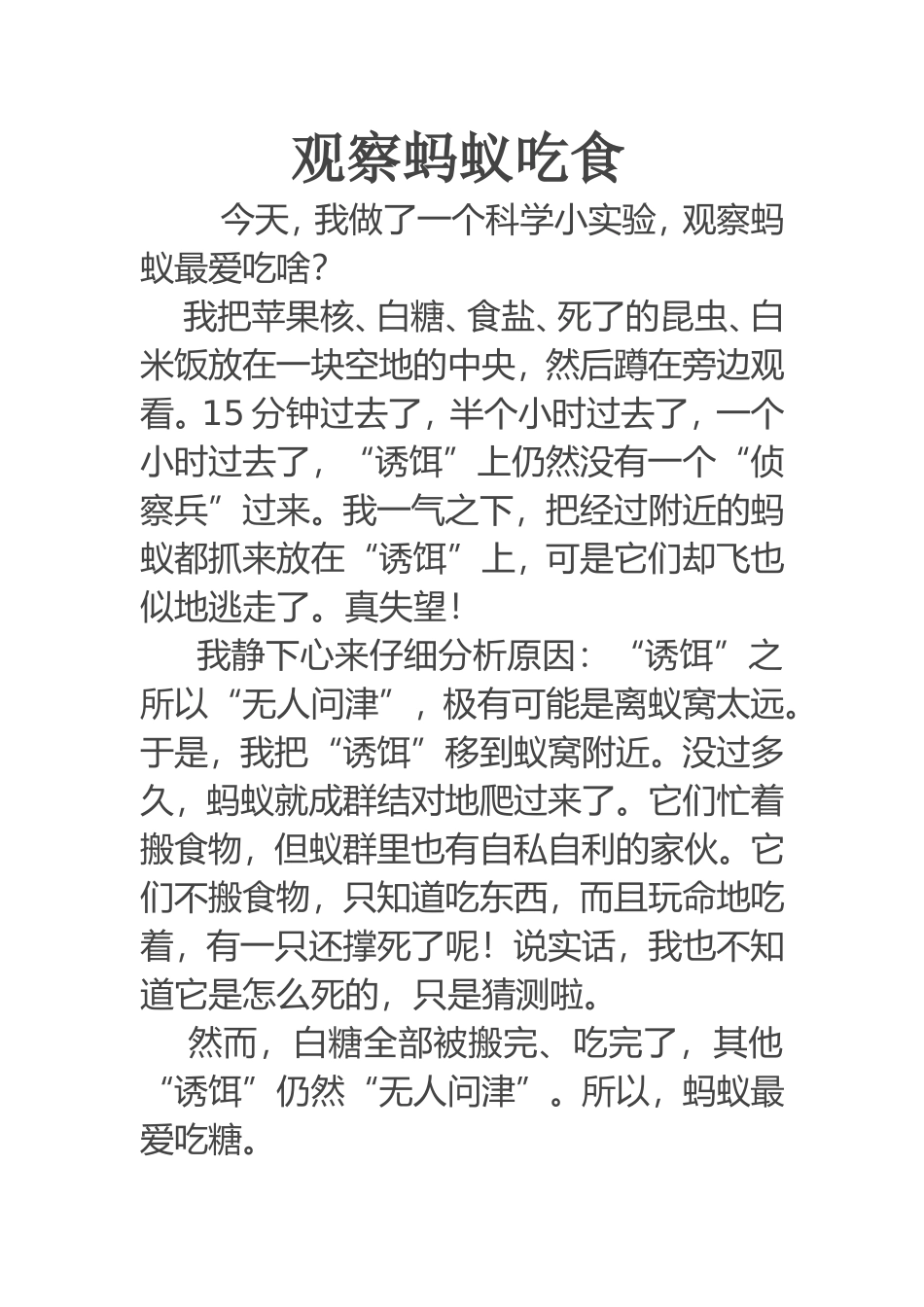 观察蚂蚁吃食_第1页