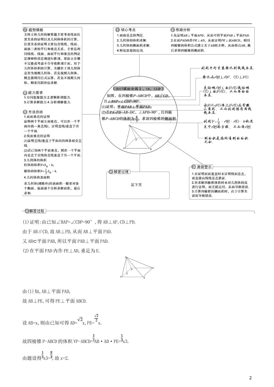 高考数学一轮复习 第八章 立体几何 8.5 直线、平面垂直的判定和性质练习 文-人教版高三全册数学试题_第2页