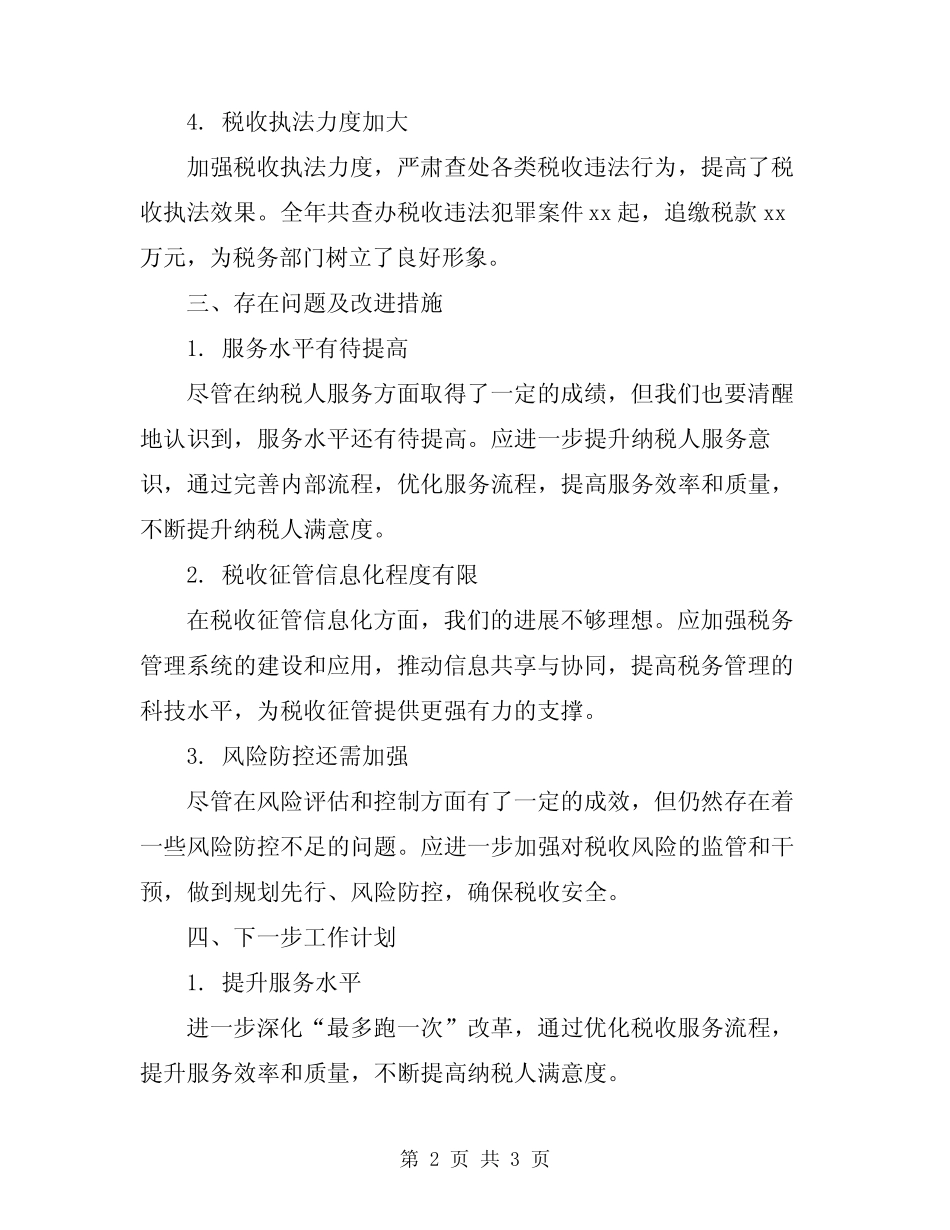 2024年税务工作总结范本_第2页