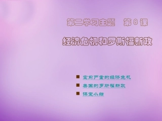 8经济危机与罗斯福新政