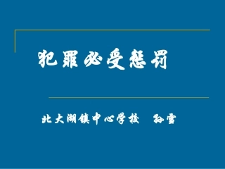 第六课：犯罪必受惩罚