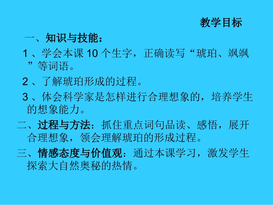 《琥珀》说课_第3页