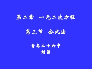 公式法演示文稿
