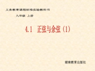 41正弦和余弦(1)