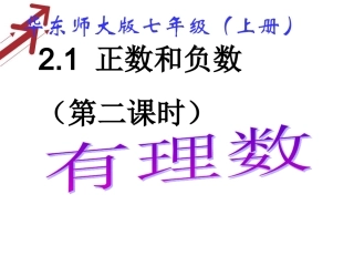 21正数和负数（2）