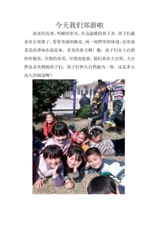 今天我们郊游啦
