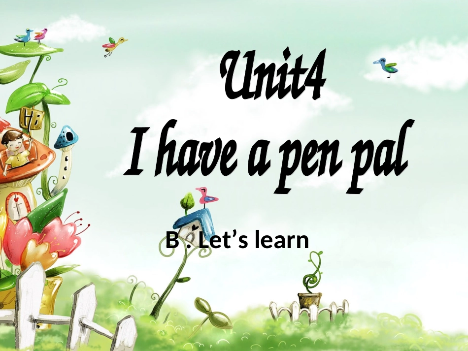 2014新版pep小学英语六年级上册unit_4_B_部分_第1页