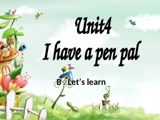 2014新版pep小学英语六年级上册unit_4_B_部分