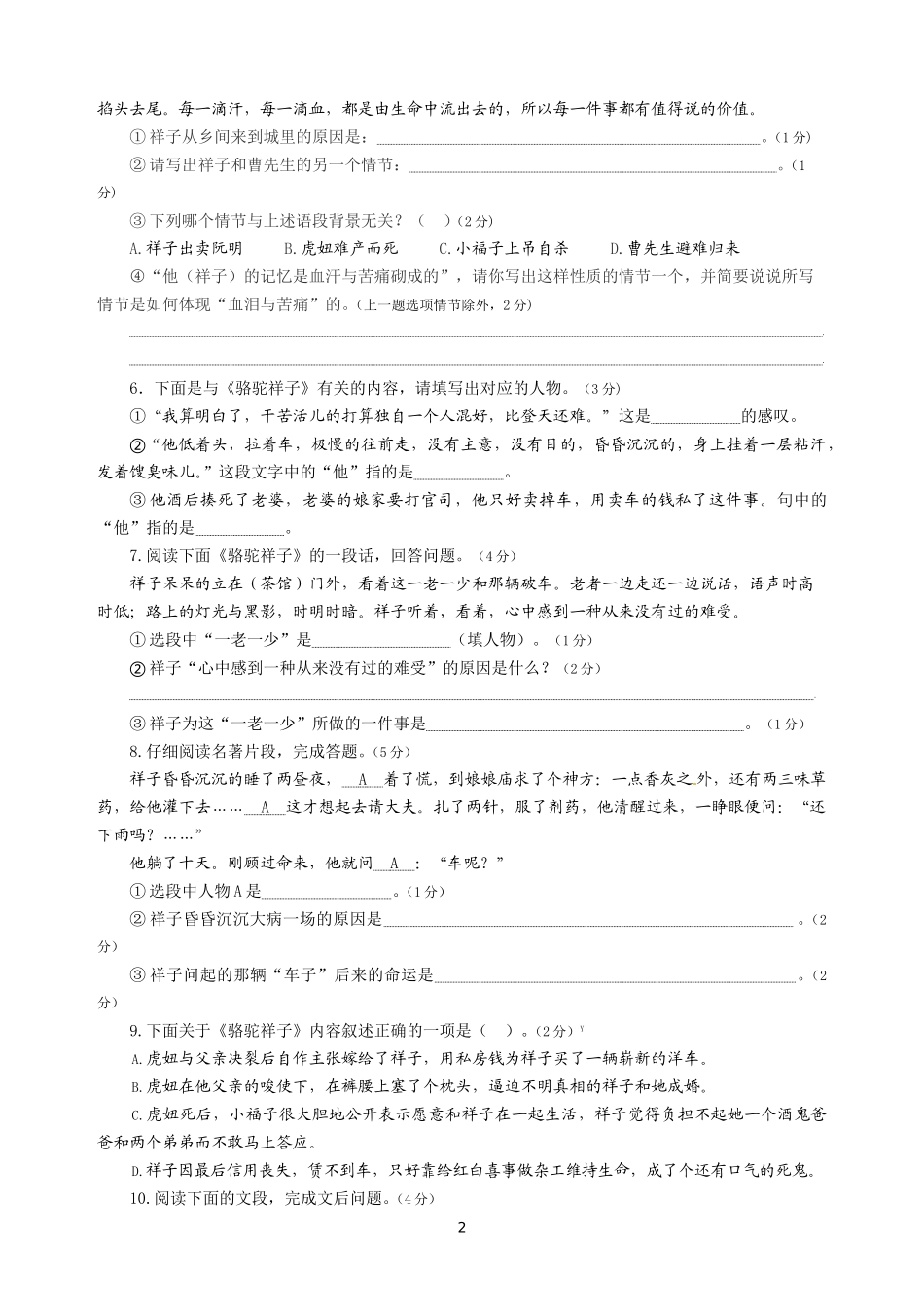 骆驼祥子精编二_第2页