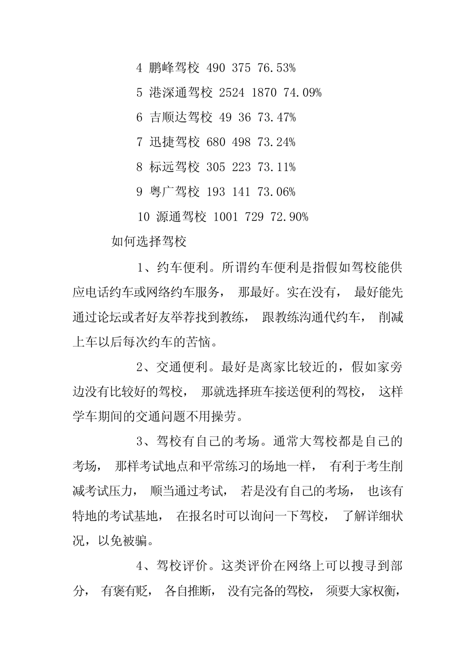 2024年深圳驾校排行榜 _第2页