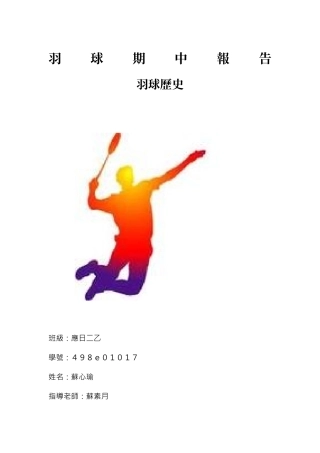 羽球期中报告