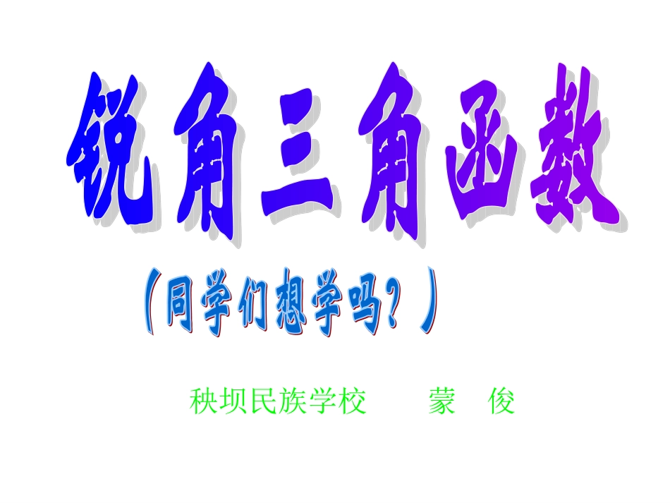 锐角三角函数 (2)_第1页