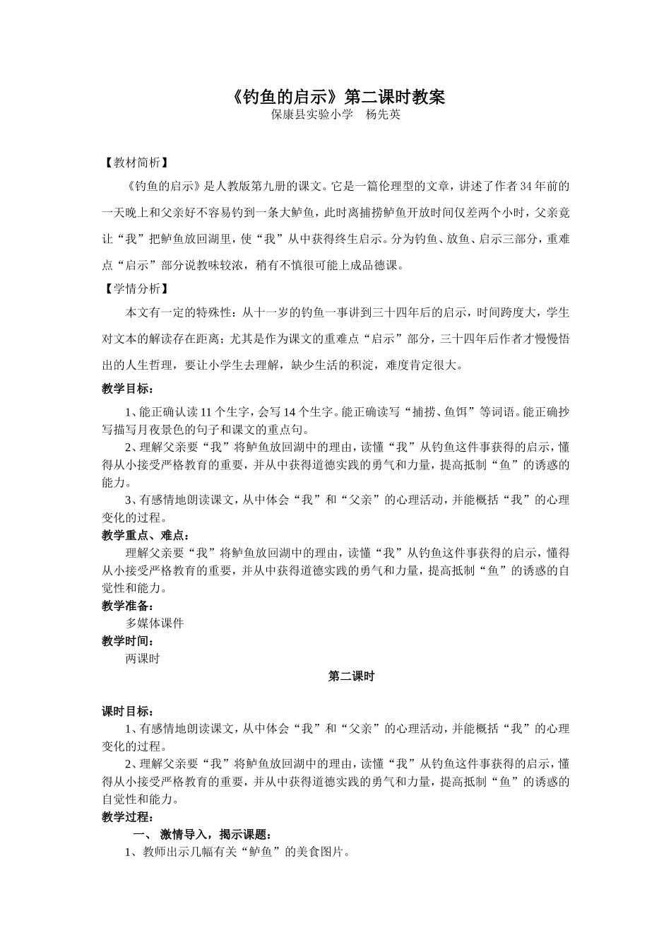 钓鱼的启示教案_第1页