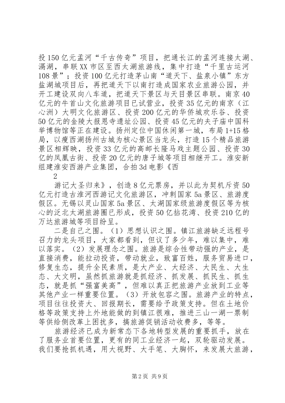 政府领导在务虚会上的发言稿_第2页