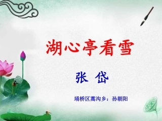 29湖心亭看雪