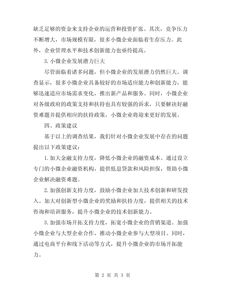 2024年小微企业调查工作总结范文_第2页