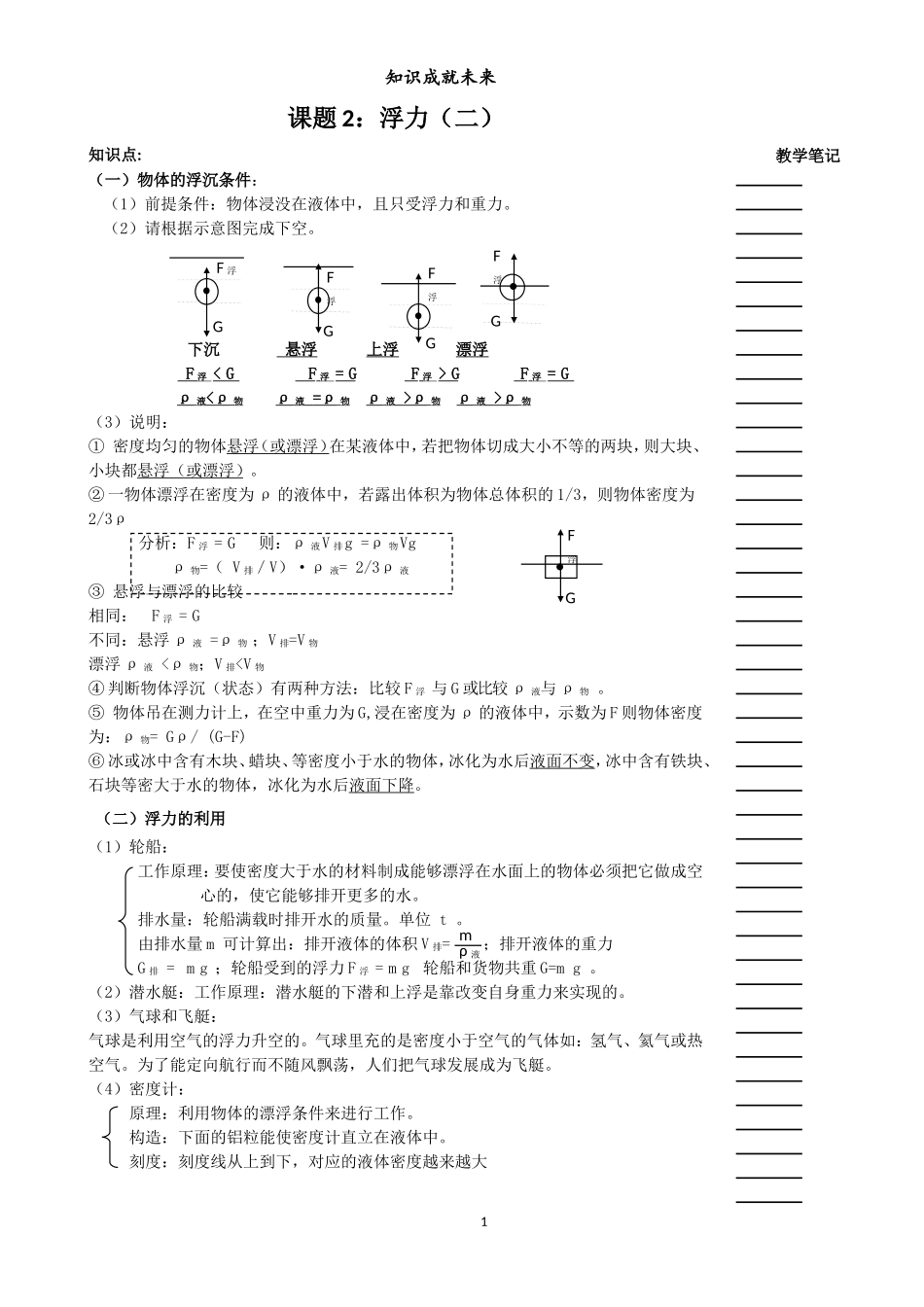 7、浮力（二）_第1页