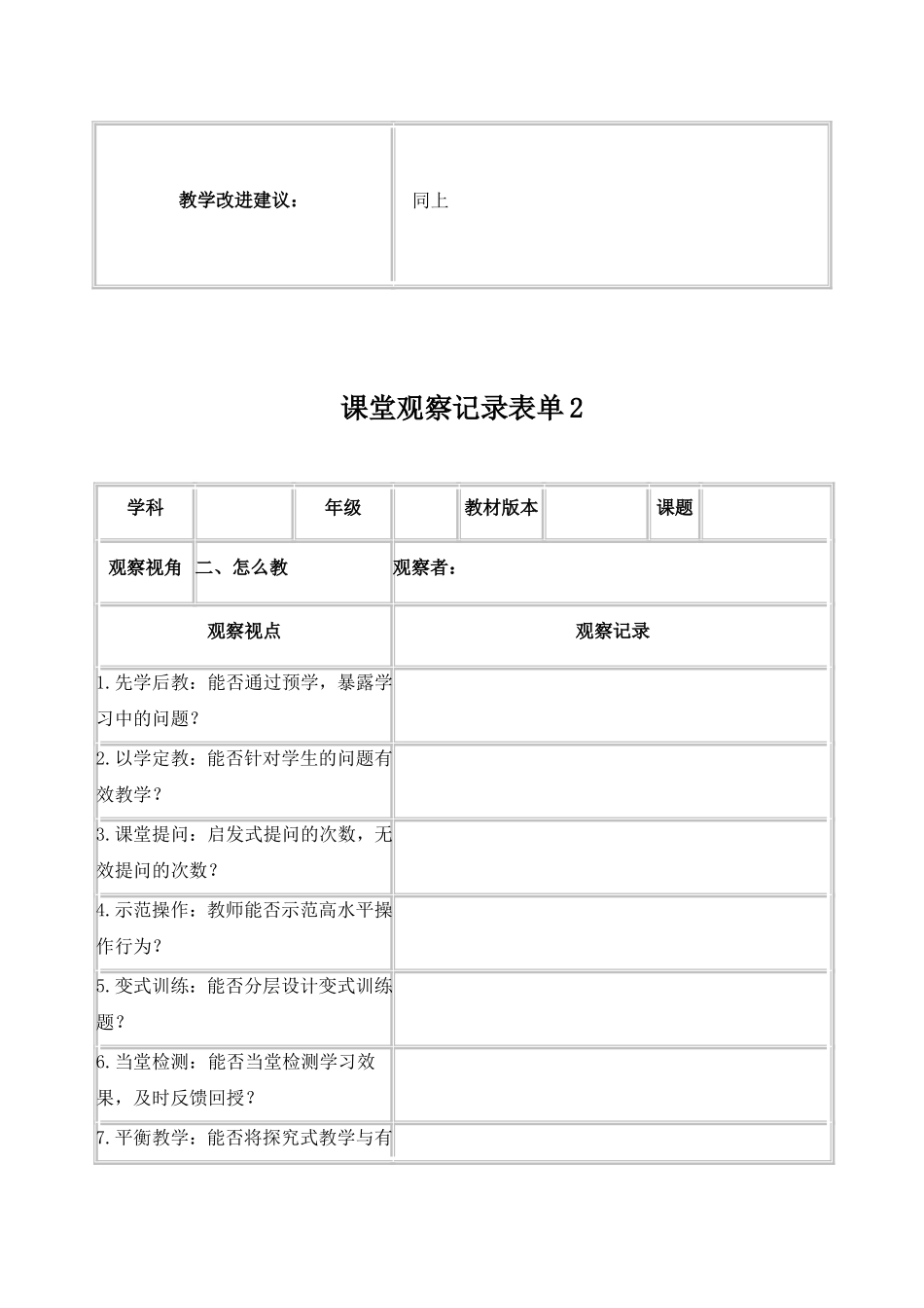 音乐观察记录单_第2页