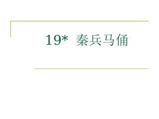19秦兵马俑