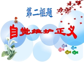 自觉维护正义