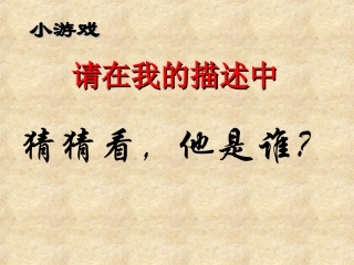 人物描写的课件