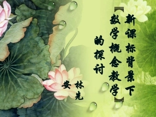 数学概念的教学