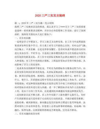 2024三严三实发言提纲 