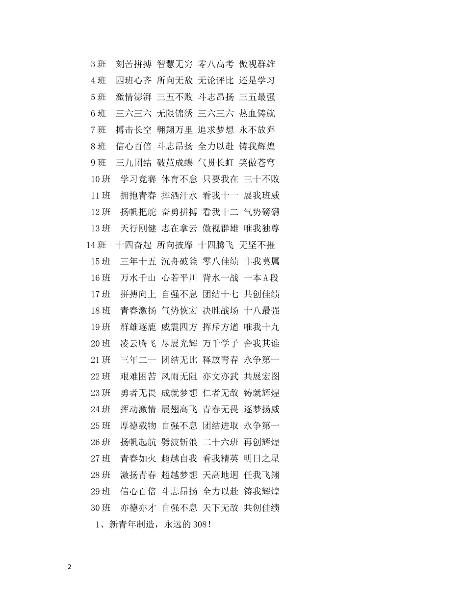 班级口号 (2) _第2页