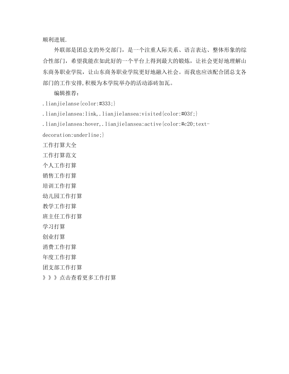 下半年团总支外联部工作参考计划范文 _第2页