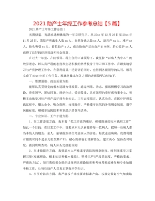 2024助产士年终工作参考总结【5篇】 