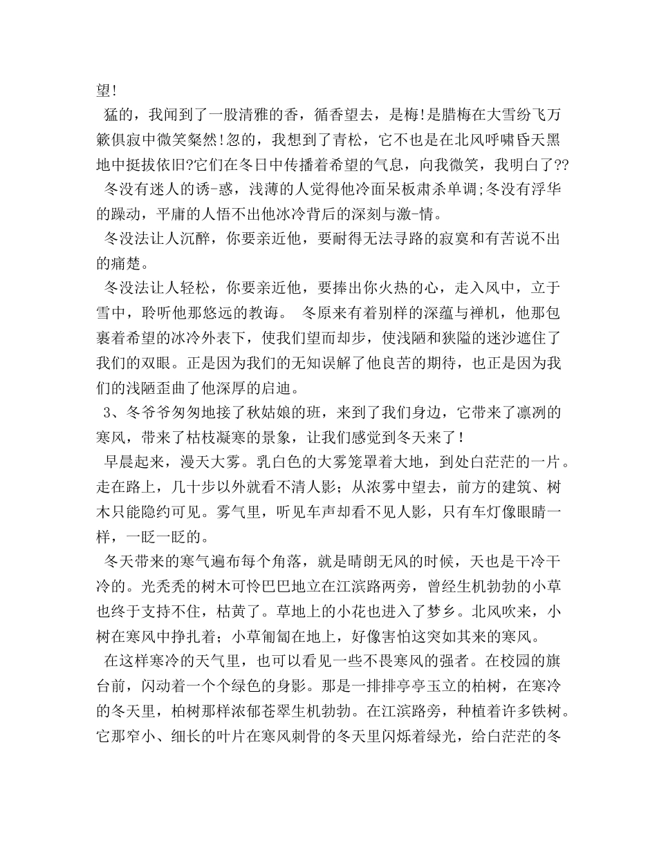 冬天来了作文 _第2页