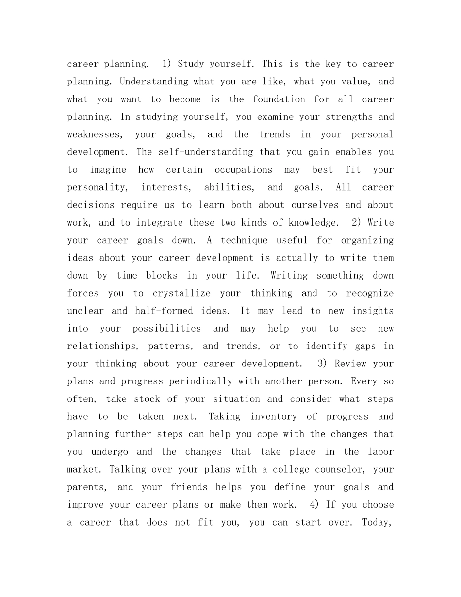 Unit,4,Career,Planning新编大学英语第二版第三册课文翻译 _第3页