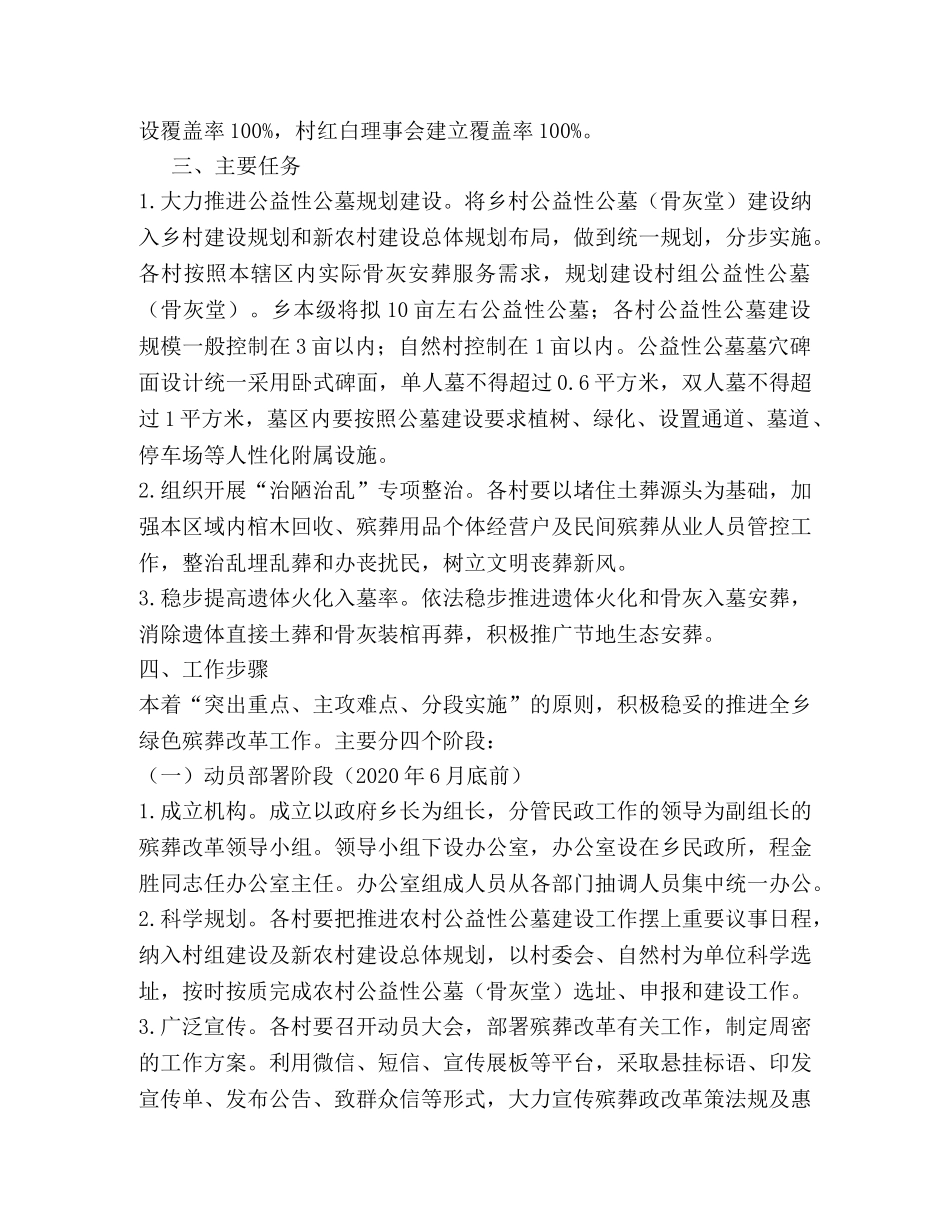 殡葬改革工作实施方案（合集） _第2页