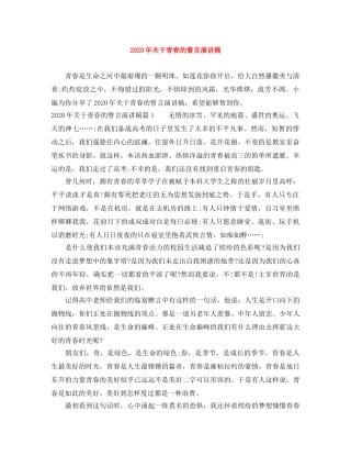 2024年关于青春的誓言演讲稿 