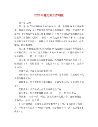 2024年党支部工作制度 