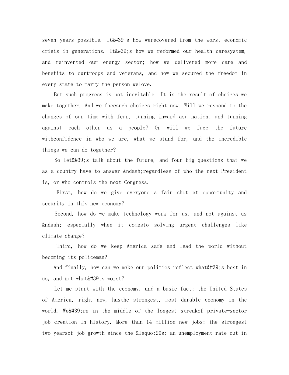 奥巴马总统发表任内最后一次国情咨文英语演讲稿 _第3页