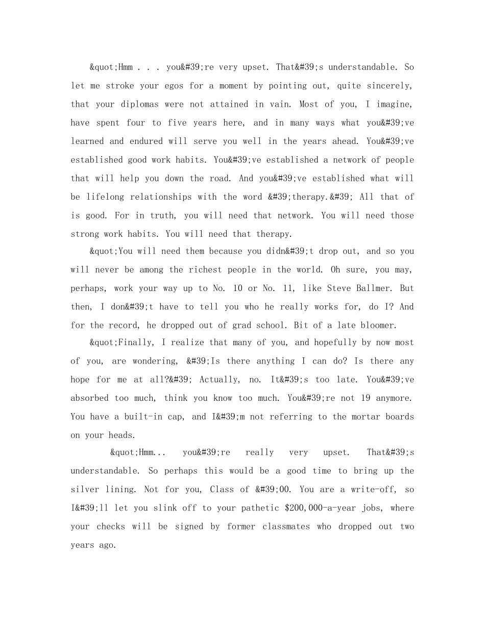 毕业典礼演讲稿英文 _第2页