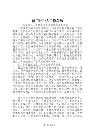 信用社个人工作总结 (12)