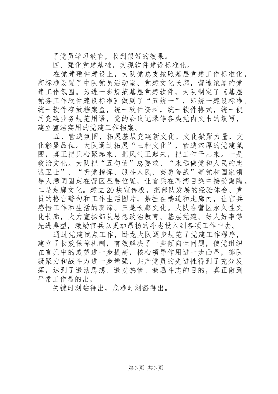 党组织基层规范化建设工作总结_第3页