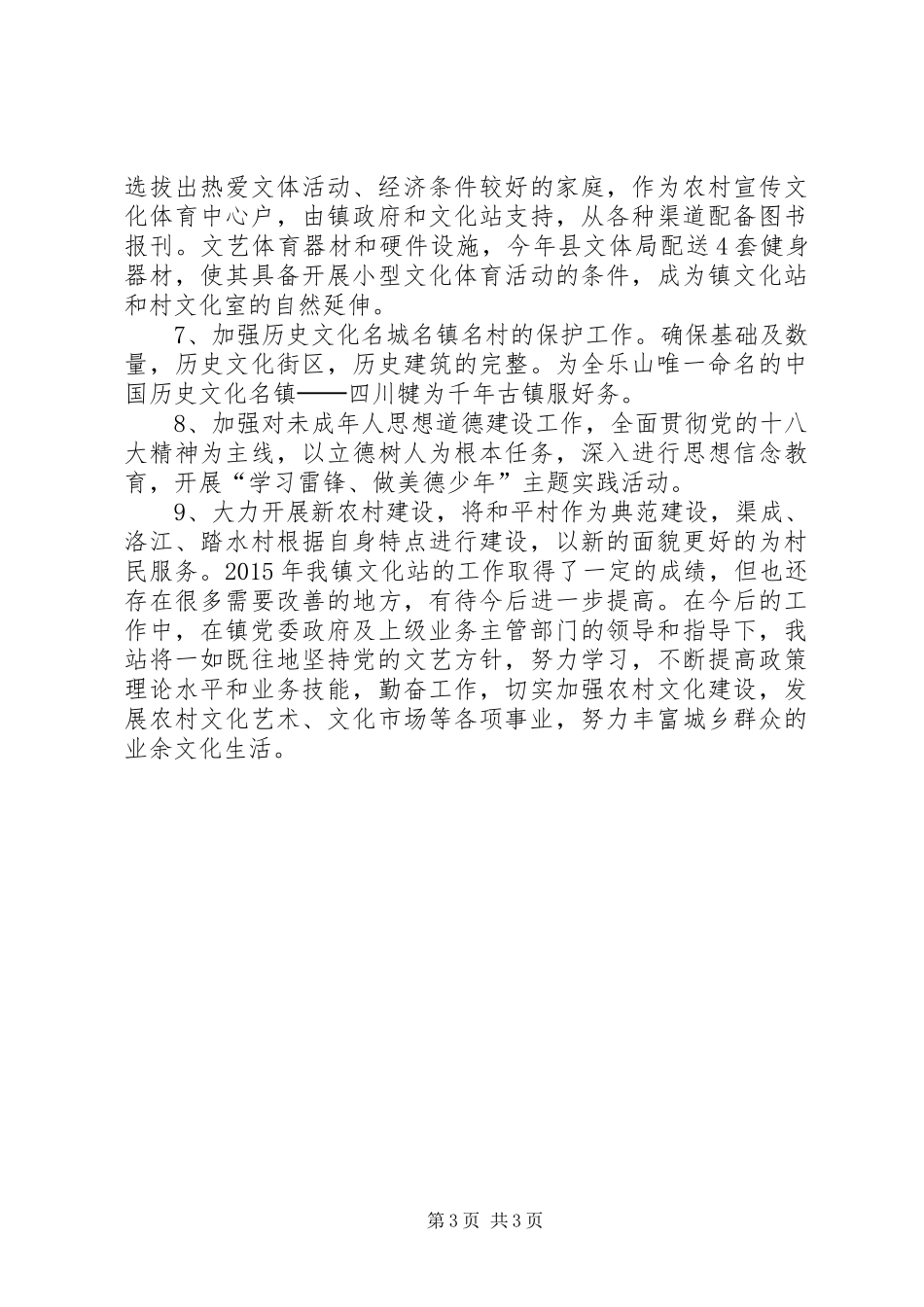 乡镇年度文化建设工作总结_第3页