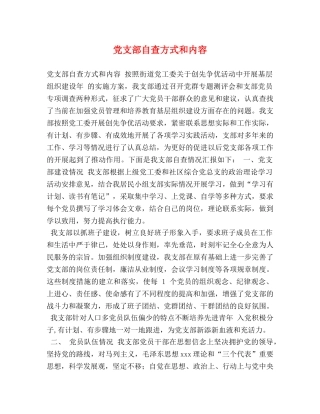党支部自查方式和内容 