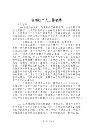 信用社个人工作总结 (14)
