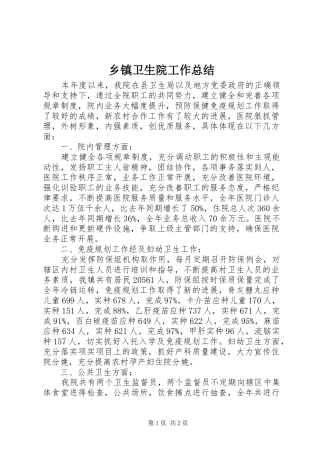 乡镇卫生院工作总结 (19)