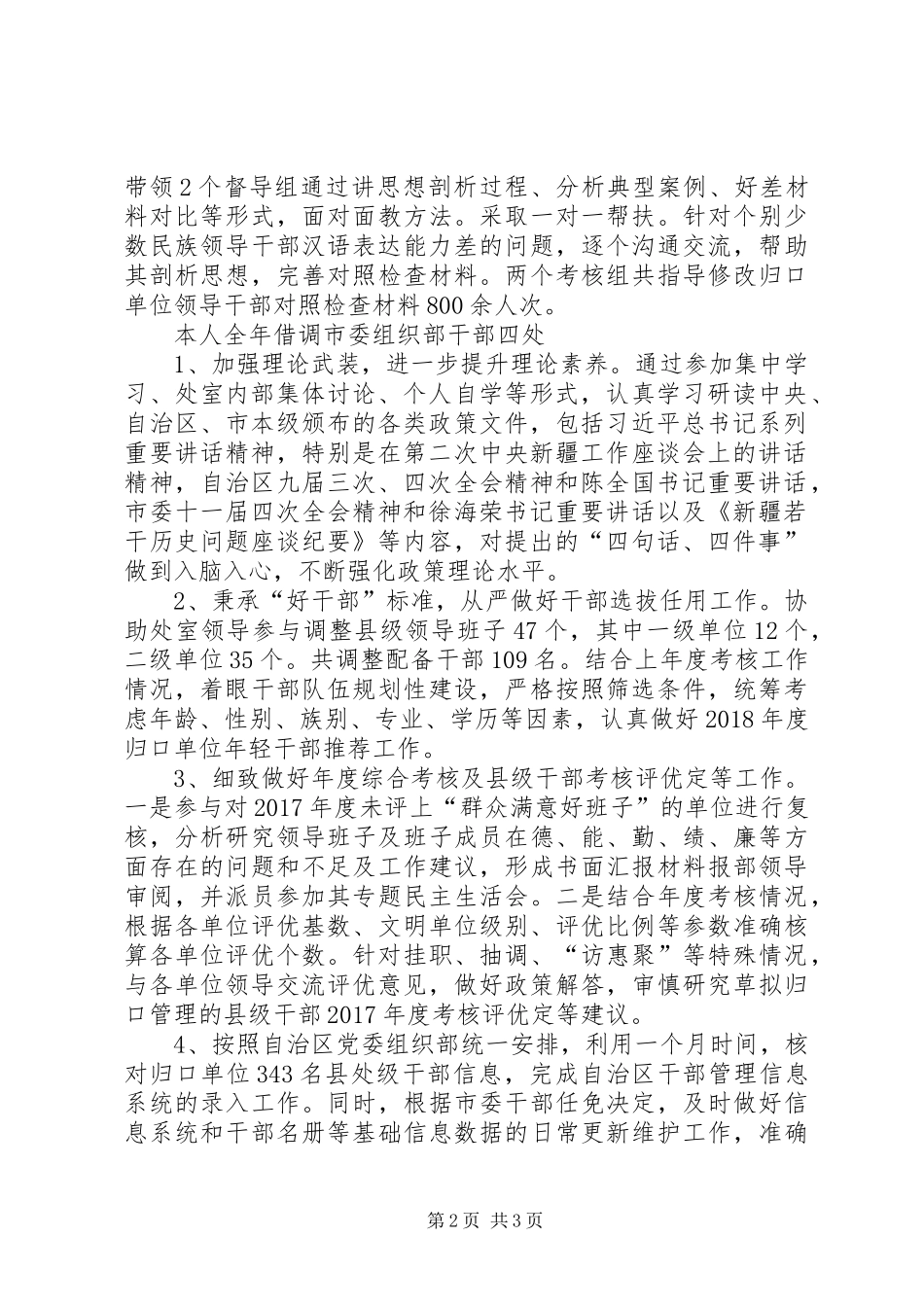 乡镇党政办及借用组织部个人工作总结_第2页