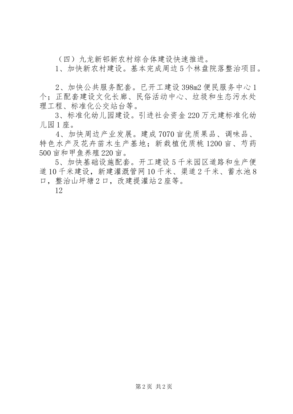 乡镇党委年度农村工作总结_第2页